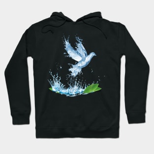 Graphic Design Water Dove Hoodie